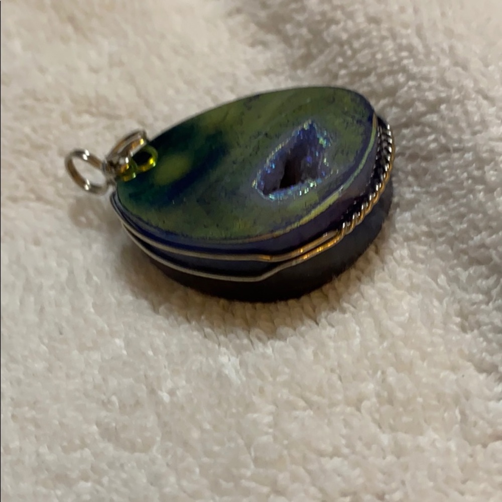 Stunning wired druzy with natural crystals